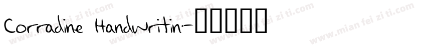 Corradine Handwritin字体转换
